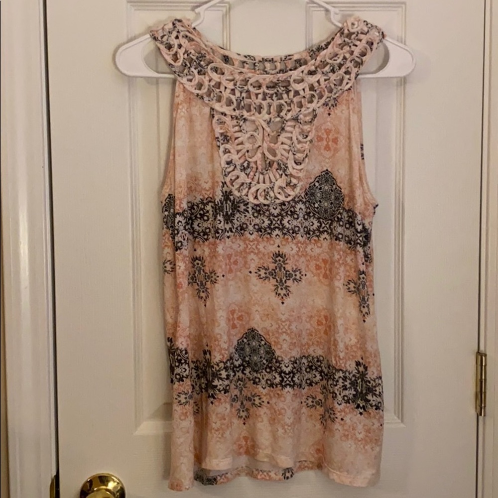 NWT Cream Cato Crochet Tunic/Flowy Top